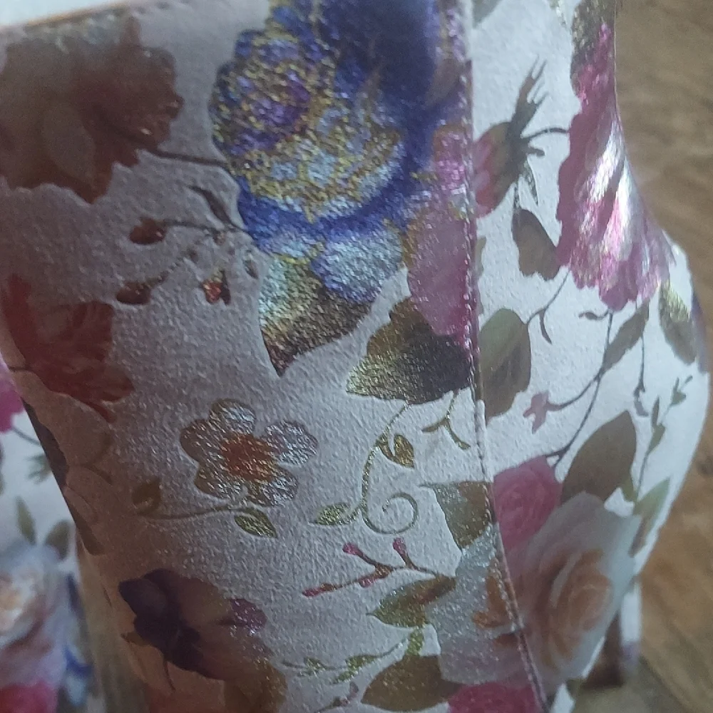 Floral Stiletto Ankle Boots - Picture 8 of 13